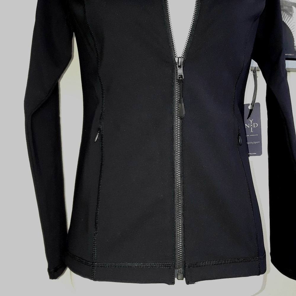 NYDJ Sport Zip Black Workout Jacket - Picture 2 of 6